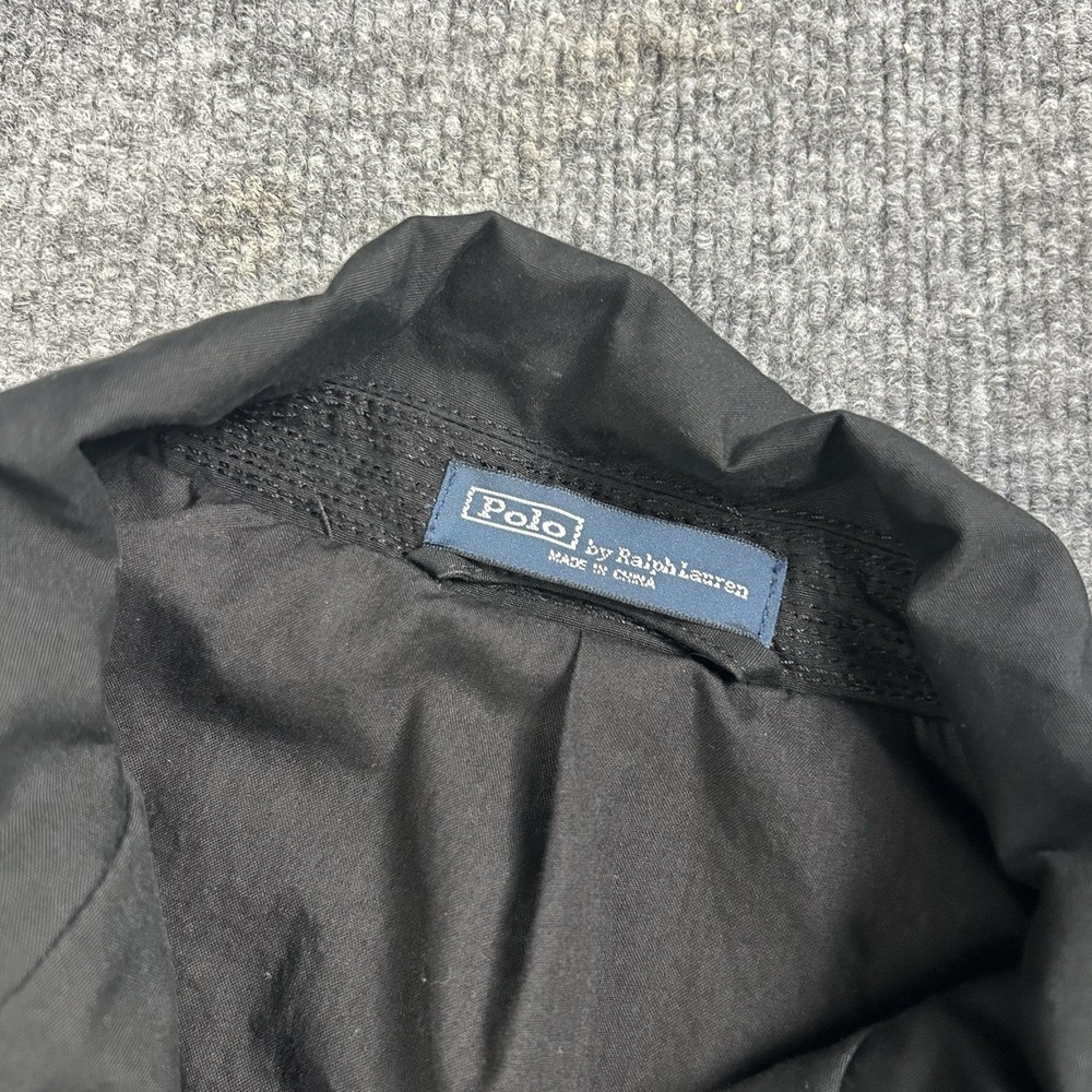 Polo Ralph Lauren Jacket Mens Medium Black Canvas Military Field Lined Pockets - Picture 2 of 7